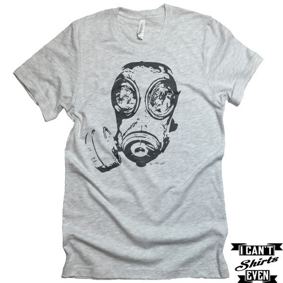 Gas Mask Unisex T-shirt. Crew Neck Tee. Shirt personalized gift