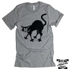 Black Cat T-shirt. Halloween Tee. Unisex Shirt