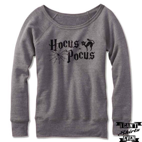 Hocus Pocus Off The Shoulder Halloween Sweatshirt Costume.