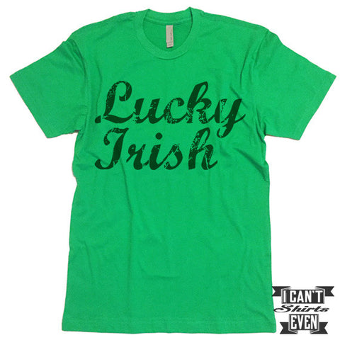 Lucky Irish Shirt. St. Patrick's Day T Shirt. Shamrock Shirts. Unisex Tee. Clover.
