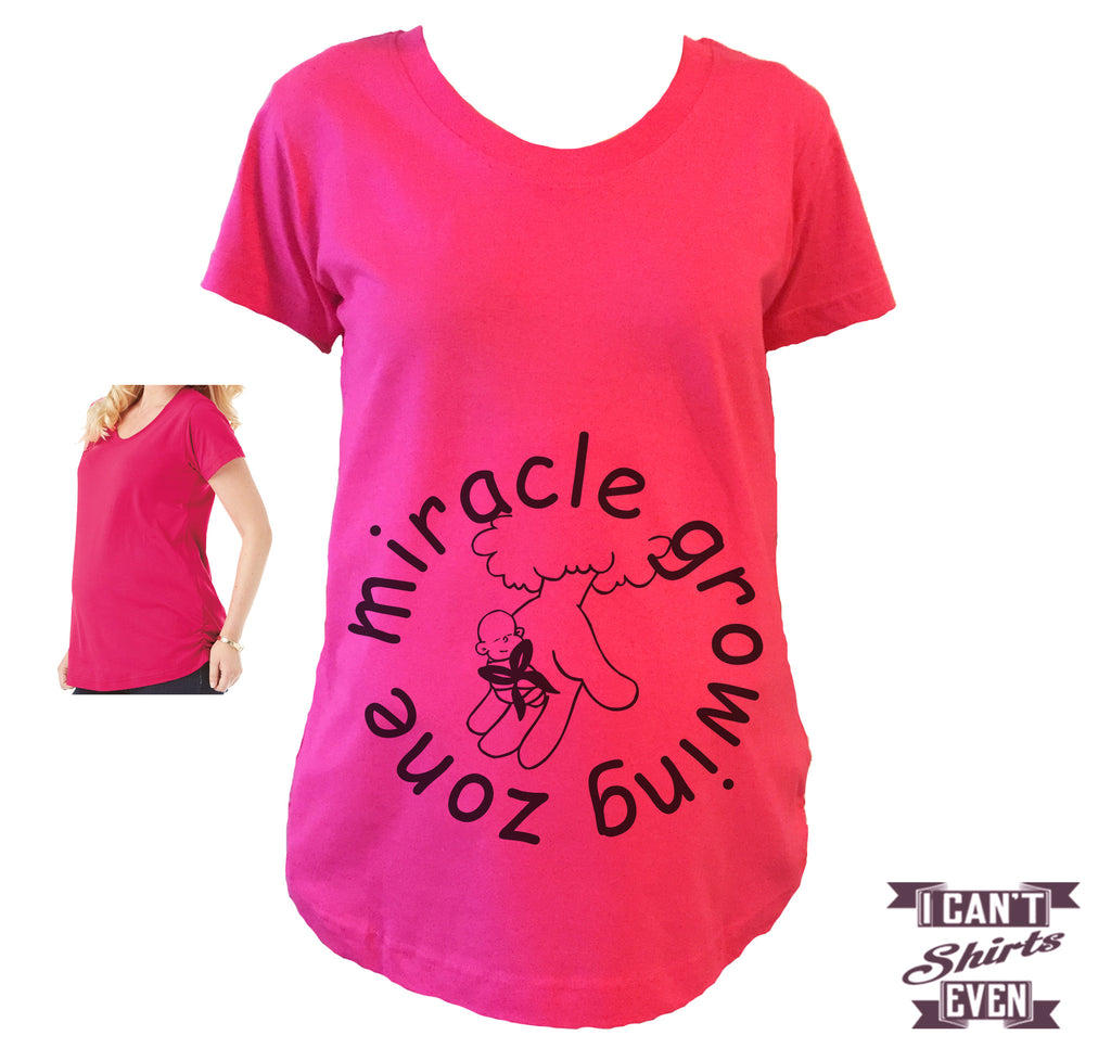 Miracle Growing Zone Pregnancy Tee. Pregnancy Announcement Shirt. Maternity Shirt. Tshirt.