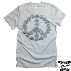 Peace Shirt. Skeleton T-shirt. Halloween Tee. Unisex Tee Shirt
