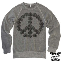 Skeleton Peace Unisex Sweatshirt. Halloween Shirt. Eco-Fleece Sweatshirt. Scary Costume.