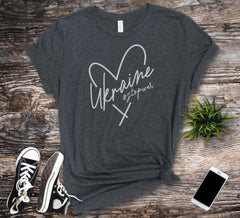 Stop War in Ukraine Shirt. Heart T-shirt.