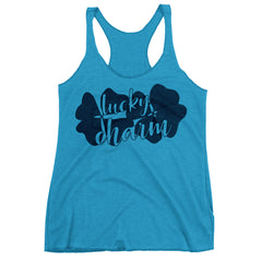 Lucky Charm Clover Racerback Tank Top.