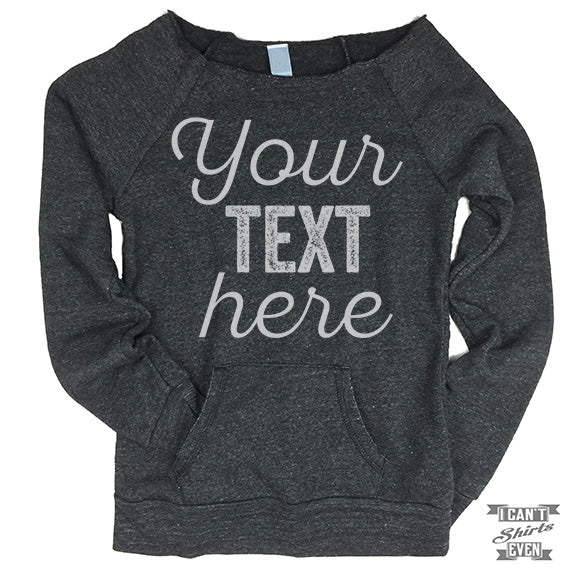 Off the shoulder best sale sweatshirt with pocket