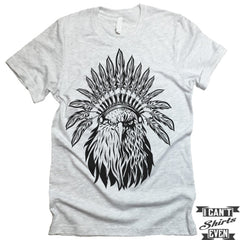 American Eagle Headdress. July 4th T shirt. Unisex Tee.