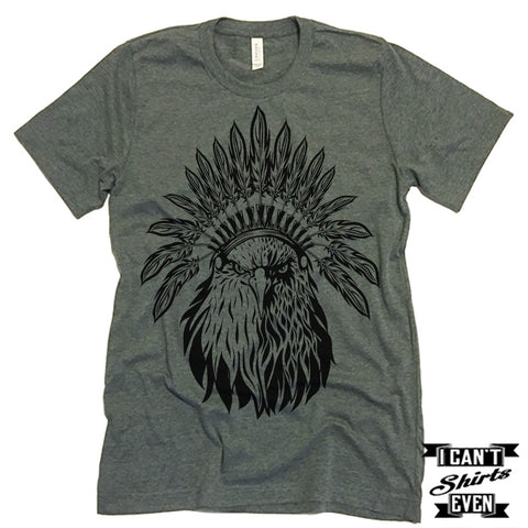 American Eagle Headdress. July 4th T shirt. Unisex Tee.
