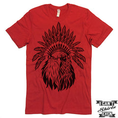 American Eagle Headdress. July 4th T shirt. Unisex Tee.