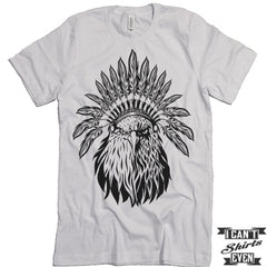 American Eagle Headdress. July 4th T shirt. Unisex Tee.