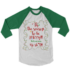 'Tis The Season To Be Merry Baseball Shirt