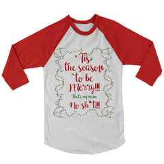 'Tis The Season To Be Merry Baseball Shirt