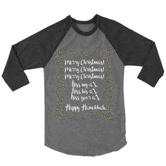 Merry Christmas Kiss My Baseball Shirt.