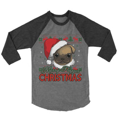 Merry Puggin' Christmas Baseball Shirt