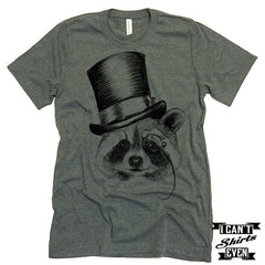 Raccoon Shirt. Unisex Tshirt. Funny Raccoon Tee. Raccoon Wearing A Head.