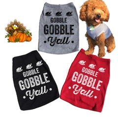 Gobble Gobble Y'all Dog Tank. T shirt. Thanksgiving.