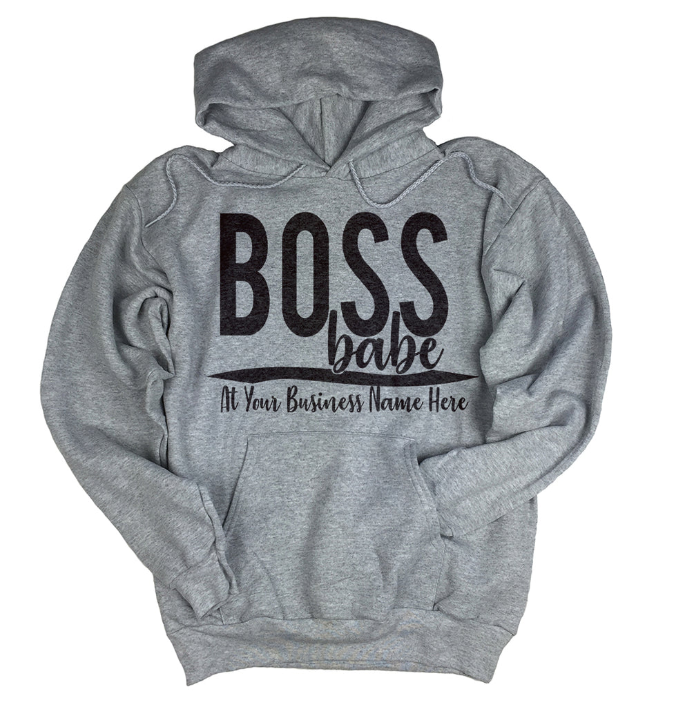 Custom Boss Babe Off The Shoulder Sweatshirt