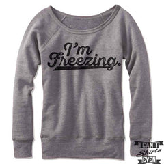 I'm Freezing Off Shoulder Sweater