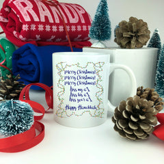 Merry Christmas Happy Hanukkah Mug.