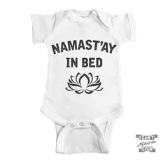 Namast'ay In Bed Baby Bodysuit