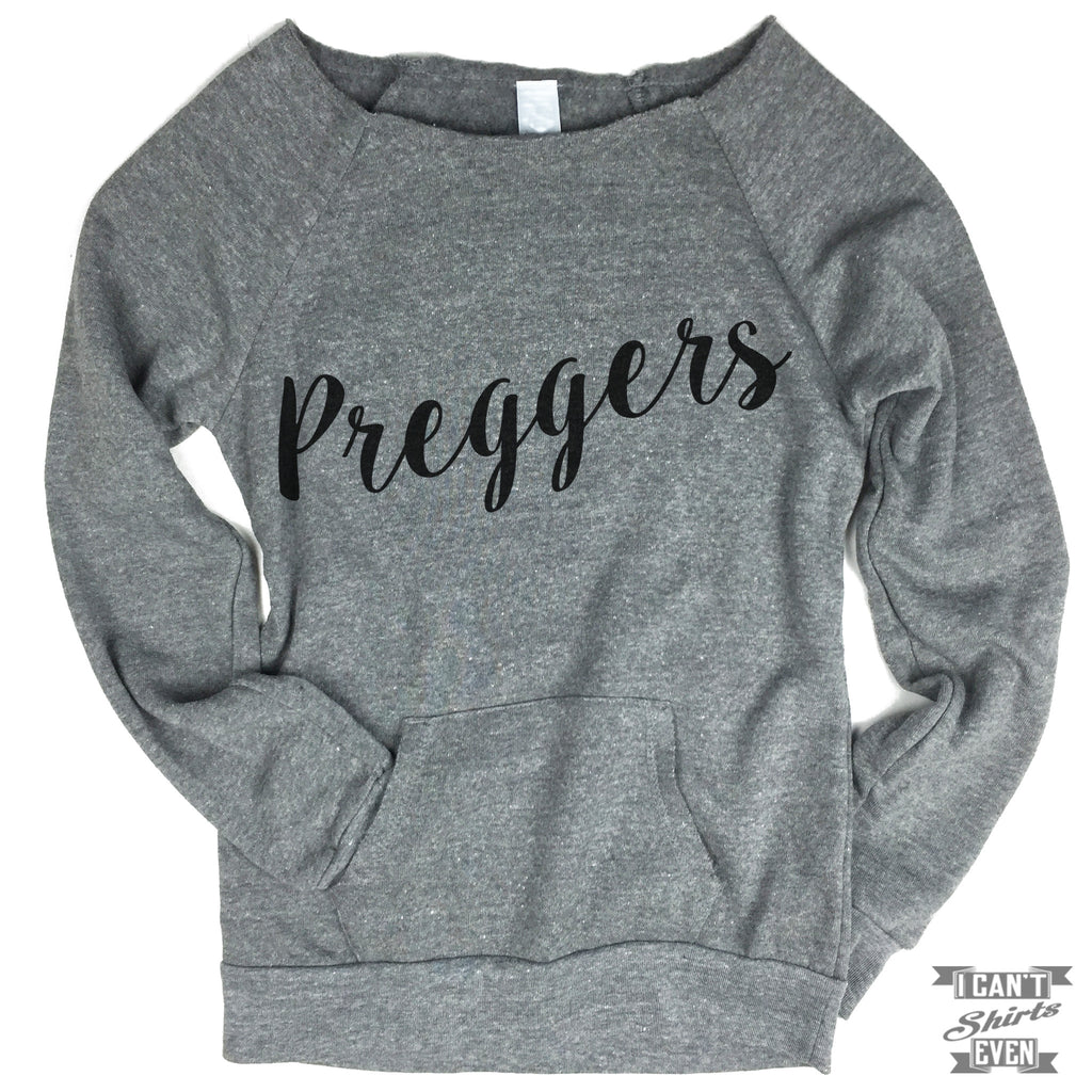 Preggers Off-The-Shoulder Sweater.