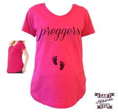 Preggers Maternity Shirt. Prego Tee. Maternity Tee Shirt. Mom To Be Shirt.