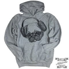 Pug Hoodie. Hooded Sweater.