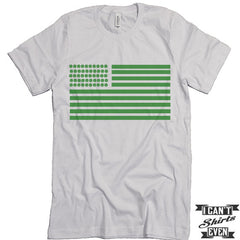 Shamrock Flag Shirt. St. Patrick's Day T Shirt. Shamrock Shirts. Unisex Tee. American Irish.