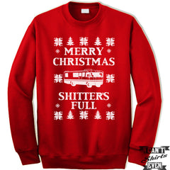Christmas Vacation Unisex Sweater. Merry Christmas Shitter's Full. Unisex Sweatshirt. Ugly Christmas