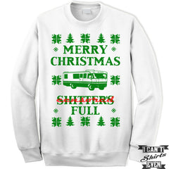 Merry Christmas Fleece Sweatshirt. Merry Christmas Shitter's Full Sweatshirt. Unisex