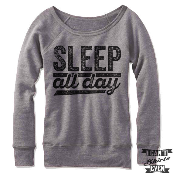 Sleep All Day Off-The-Shoulder Sweater