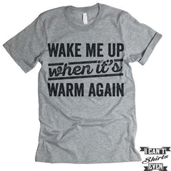 Wake Me Up When it's Warm Again T shirt.