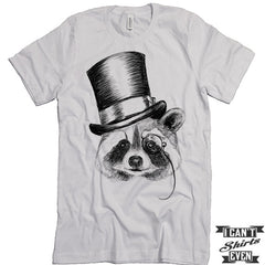 Raccoon Shirt. Unisex Tshirt. Funny Raccoon Tee. Raccoon Wearing A Head.