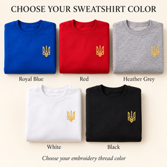 Ukrainian Tryzub Embroidered Sweatshirt