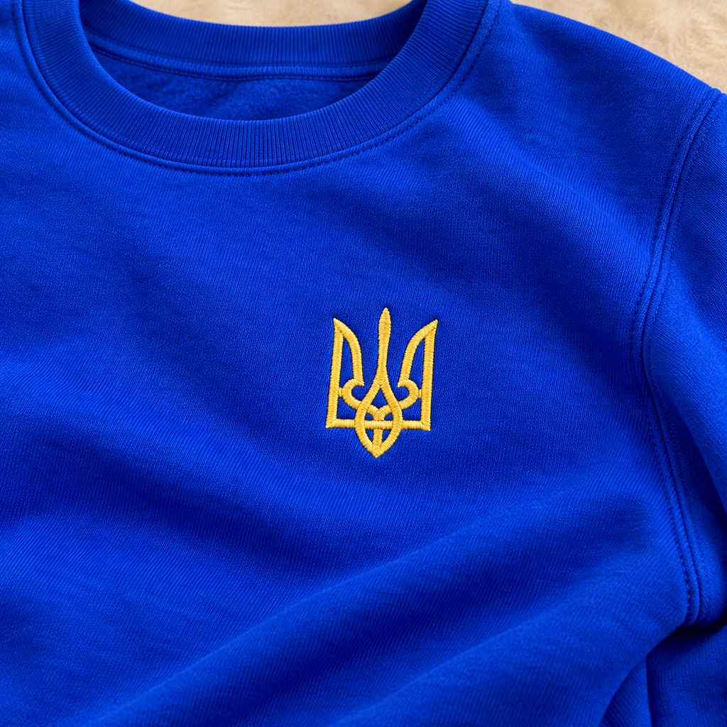 Ukrainian Tryzub Embroidered Sweatshirt