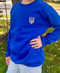 Ukrainian Tryzub Embroidered Sweatshirt