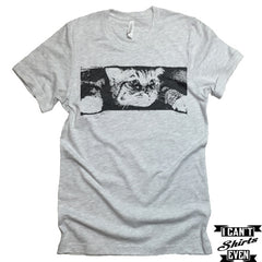 Hiding Cat T-shirt. Cat Lover Unisex Tee. Animal Shirt.