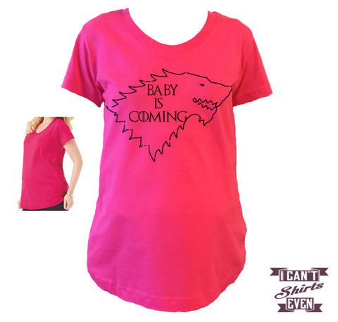 Baby Is Coming Maternity Shirt. Maternity Shirt. Pregnancy Tee. Pregnancy Shirt. Prego.  T-shirt.