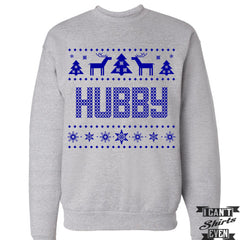 Hubby. Ugly Christmas Sweater. Tacky Christmas Sweatshirt. Merry Christmas Sweater.