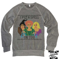 I Put a Spell On You Halloween Unisex Sweatshirt. Hocus Pocus Eco-Fleece Shirt.