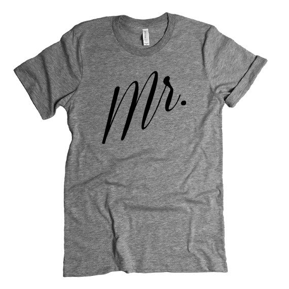 Mr. T-shirt. Mister Bachelor Party Engagement Gift. Wedding Gift Husband to be Shirt