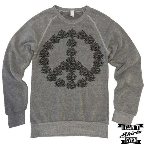 Skeleton Peace Unisex Sweatshirt. Halloween Shirt. Eco-Fleece Sweatshirt. Scary Costume.