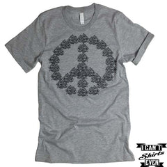 Peace Shirt. Skeleton T-shirt. Halloween Tee. Unisex Tee Shirt
