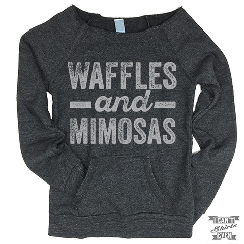 Off-The-Shoulder Sweater. Waffles And Mimosas.