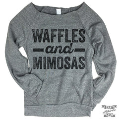Off-The-Shoulder Sweater. Waffles And Mimosas.