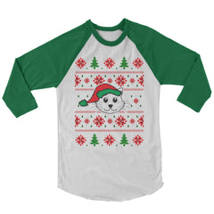 Christmas Cat Baseball Shirt