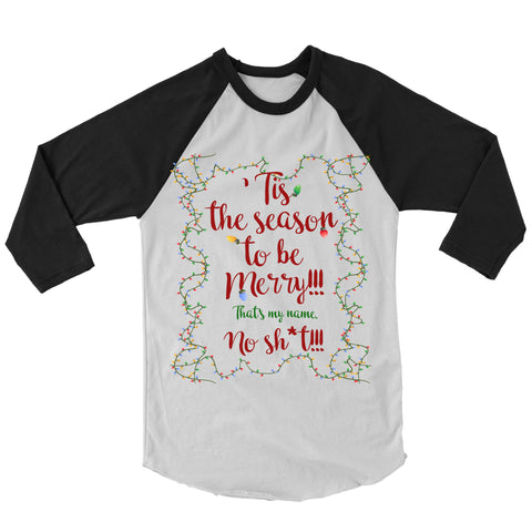 'Tis The Season To Be Merry Baseball Shirt