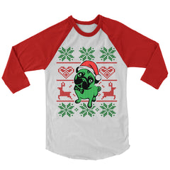 Pug Christmas Baseball Shirt