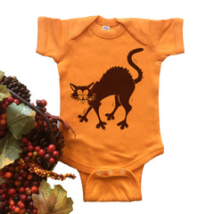 Black Kitty Baby Bodysuit. Halloween. Costume