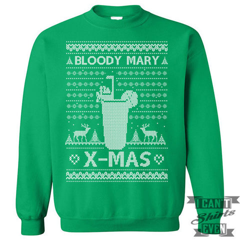 X-Mas Party. Cocktail Ugly Christmas Sweatshirt.